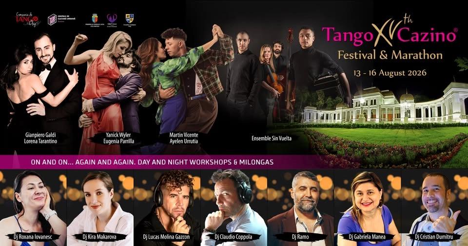 TANGO CAZINO 2026 Festival & Marathon, August 13-16, Cluj-Napoca, Romania