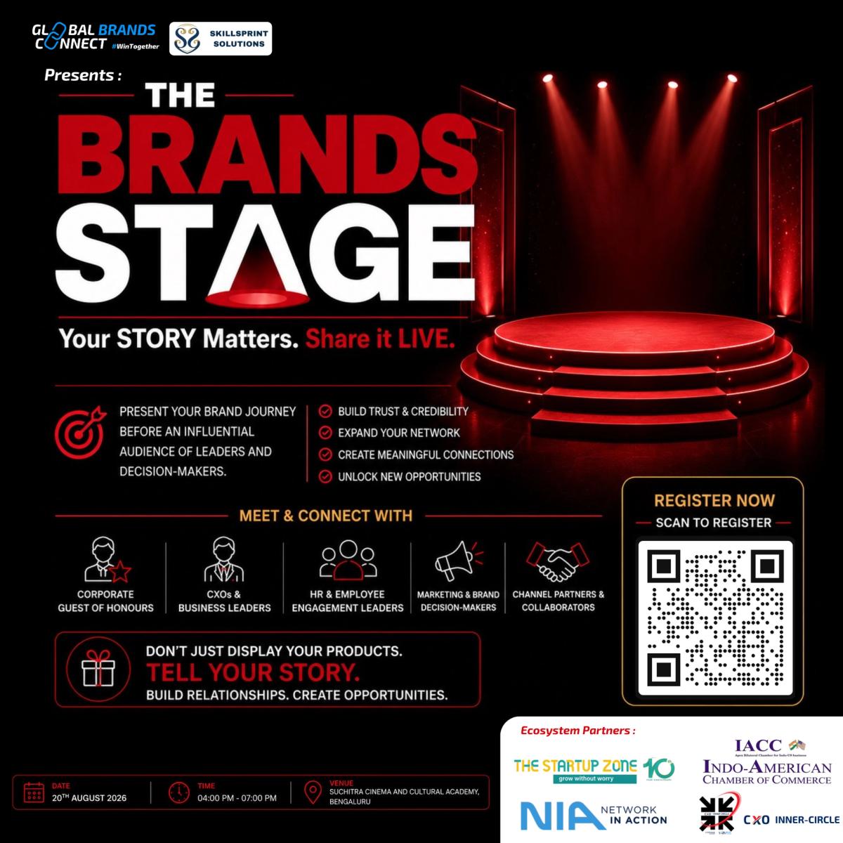 THE BRANDS STAGE, Your STORY Matters.. Share it LIVE
