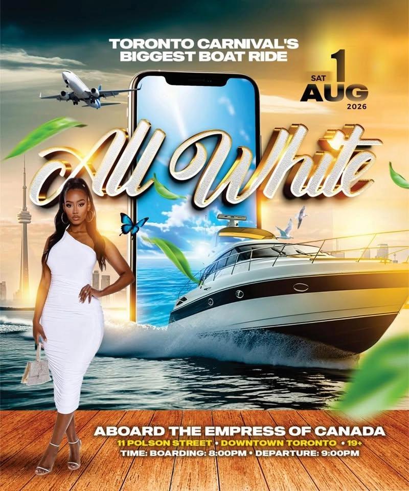 ALL WHITE BOAT RIDE CARIBANA 2026