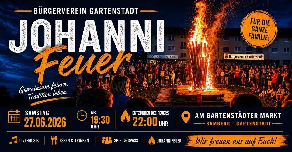Johanni-Feuer in der Gartenstadt
