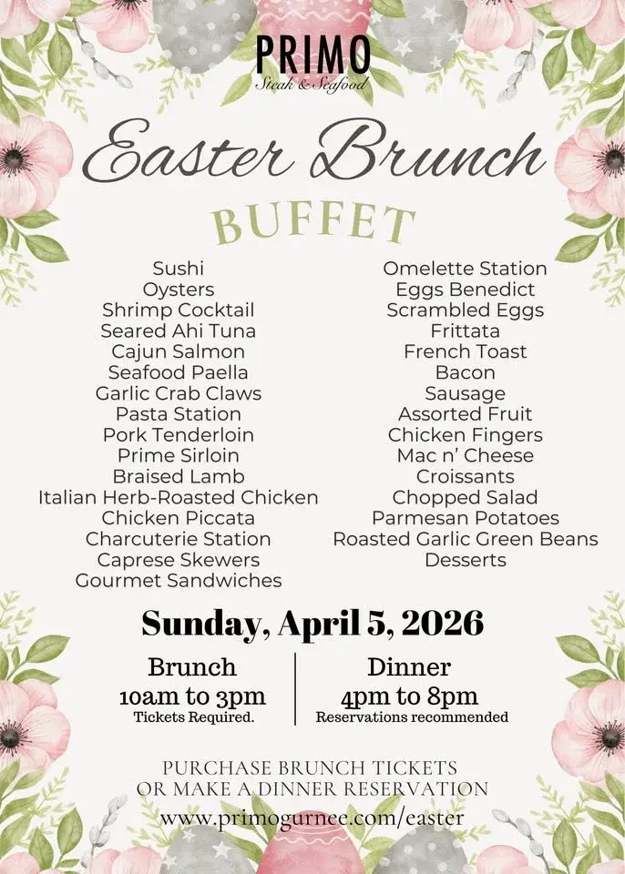Easter Brunch Buffet at Primo