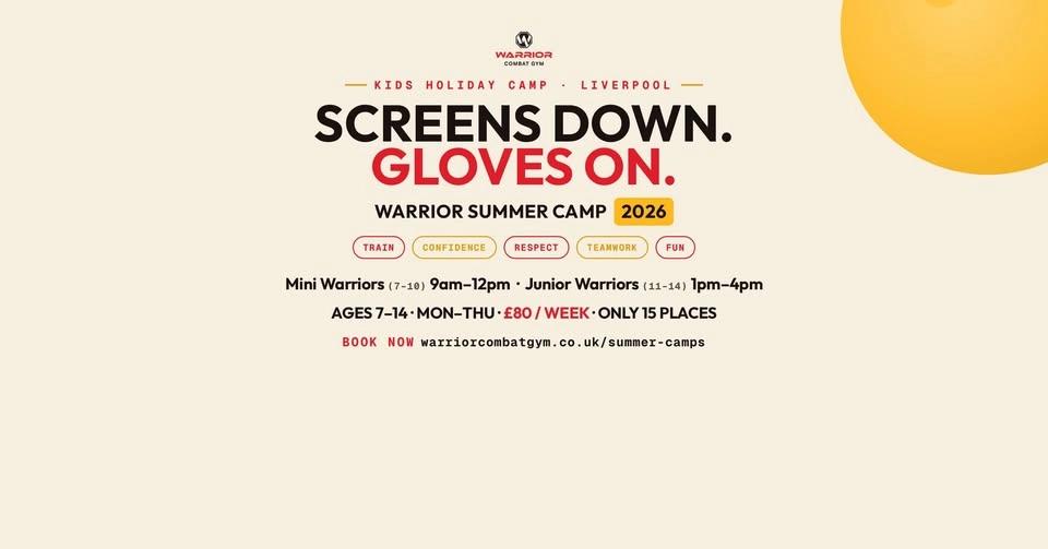 Warrior Summer Camp 2026 — Screens Down, Gloves On