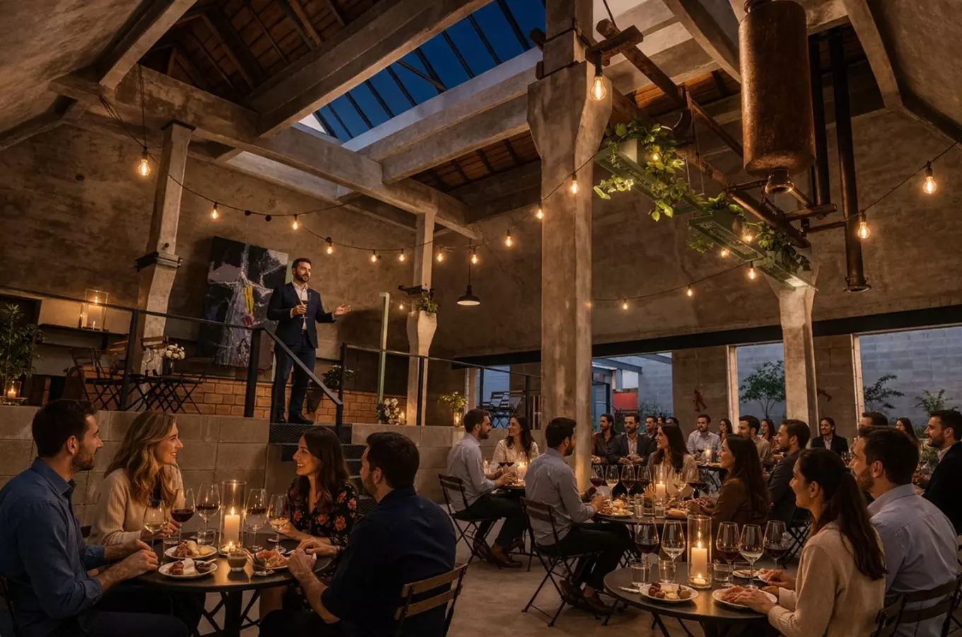 Italské Aperitivo ve fabrika Atrium