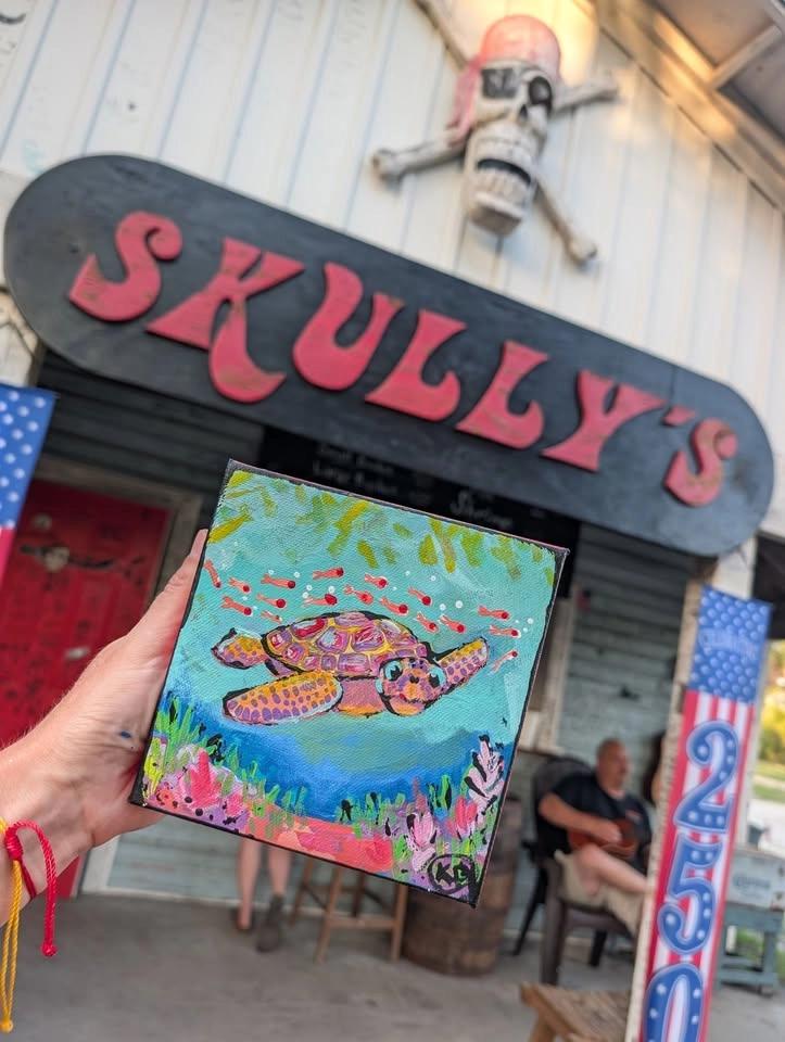 "Sea Turtle Season" paint party @ Skully's Low Country Boil