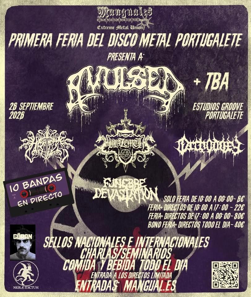 1ª Feria del Disco Metal: Live sessions + charlas + comida + stands en Groove - Portugalete
