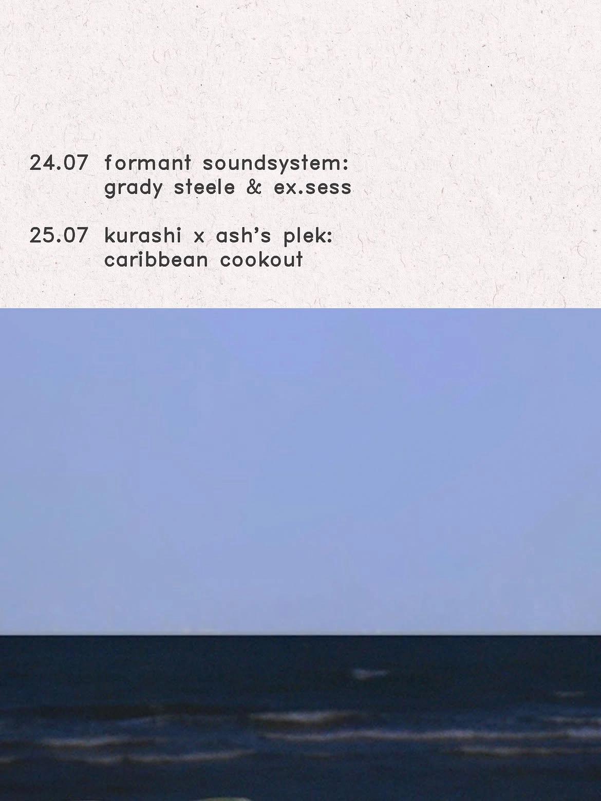 Sat 25 kurashi & ash's plek: caribbean cookout