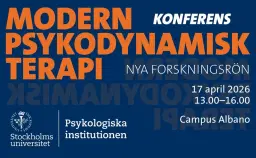 Halvdagskonferens: Modern psykodynamisk terapi - nya forskningsrön