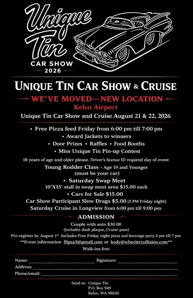 Unique tin car show and cruise