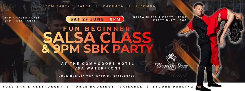 Beginner Salsa Class & Party - The Commodore Hotel V&A