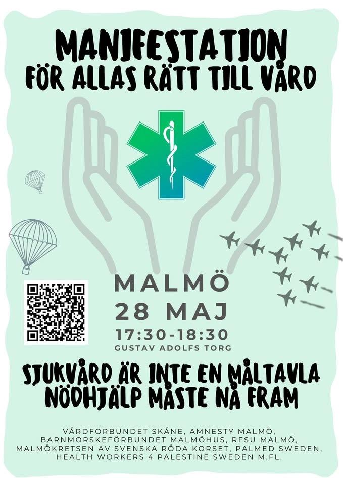Manifestation för allas rätt till vård.