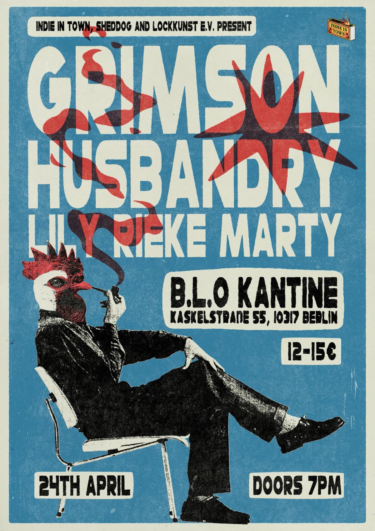 Indie In Town Berlin - Grimson, Husbandry, Lily Rieke Marty