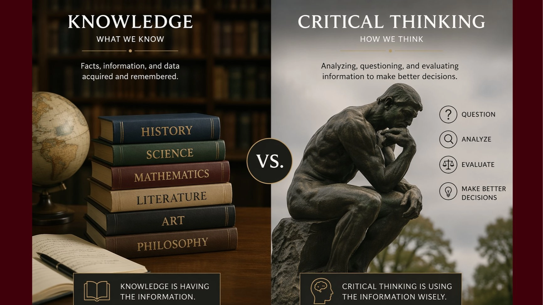 May social - knowledge or critical thinking?