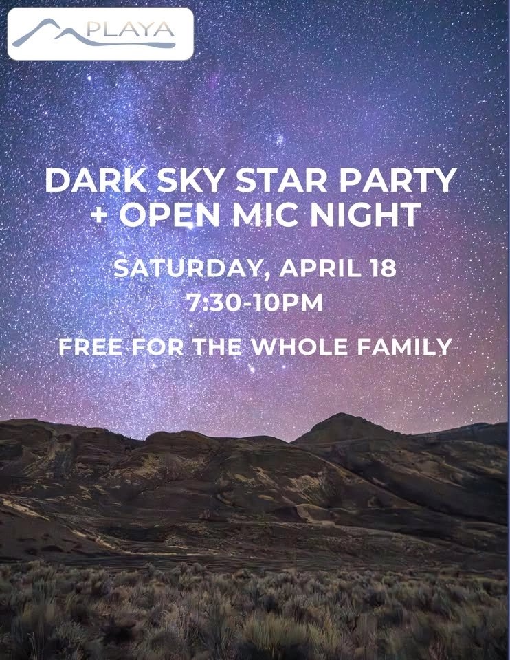 Community Dark Sky Party + Open Mic Night