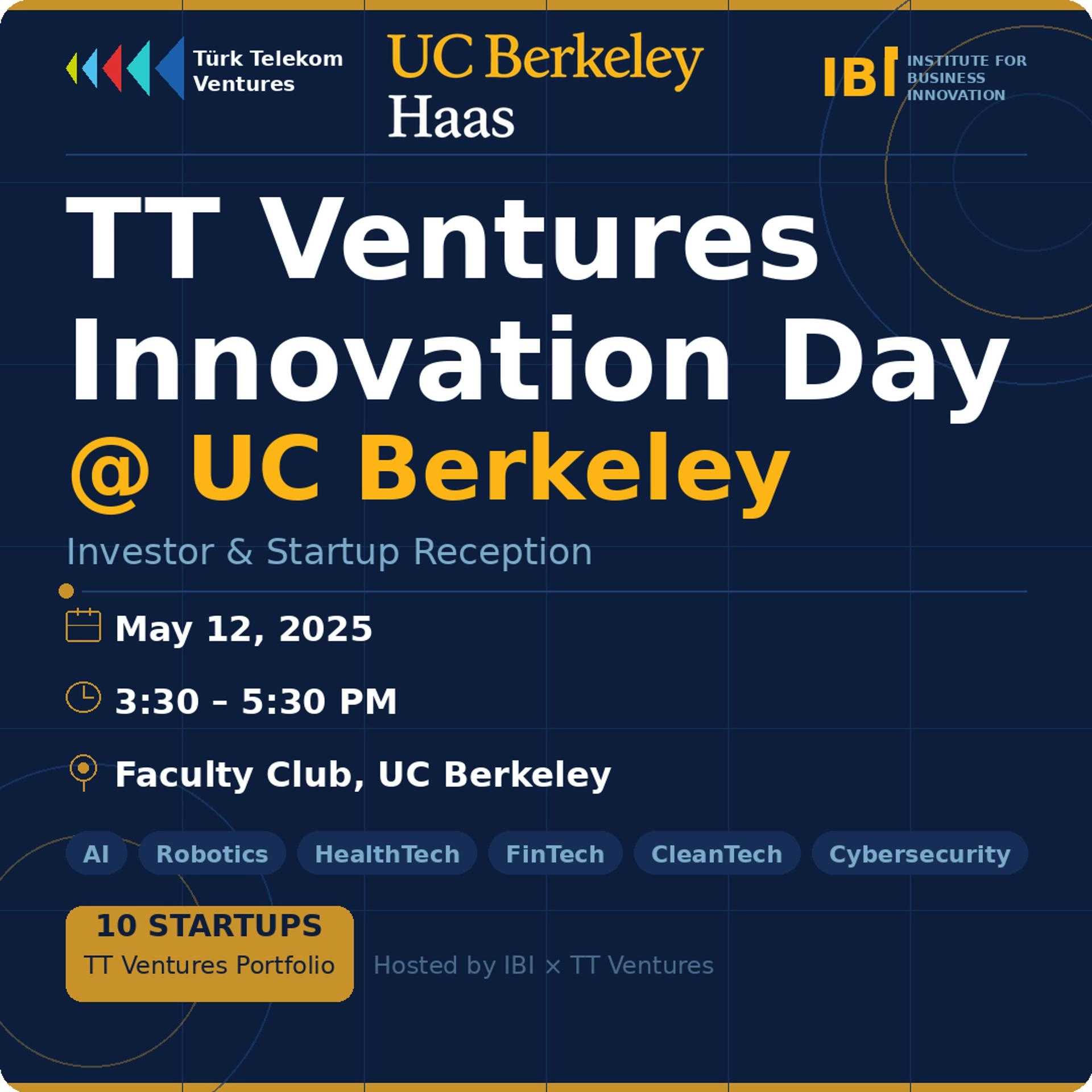 TT Ventures Innovation Day @ UC Berkeley — Investor & Startup Reception