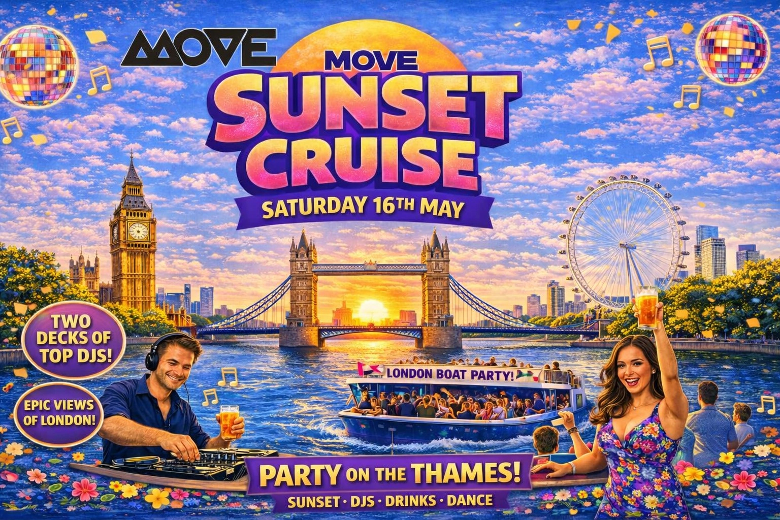 Sunset Cruise That Turns Into a Full‑Blown Party plus Egg afer party