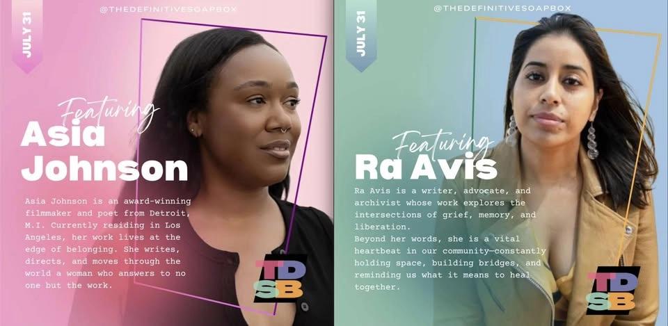 TDSB July Salon Feat. Asia Johnson and Ra Avis
