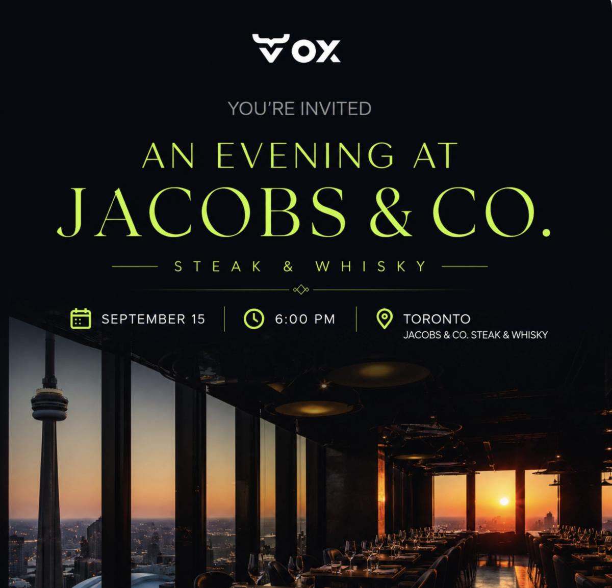 Join OX Security at Jacobs & Co | TORONTO | An Evening for Cybersecurity Leaders