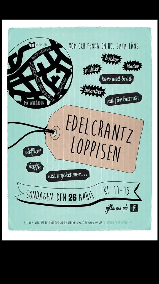 Edelcrantzloppisen i Mälarhöjden söndag 26 april 2026