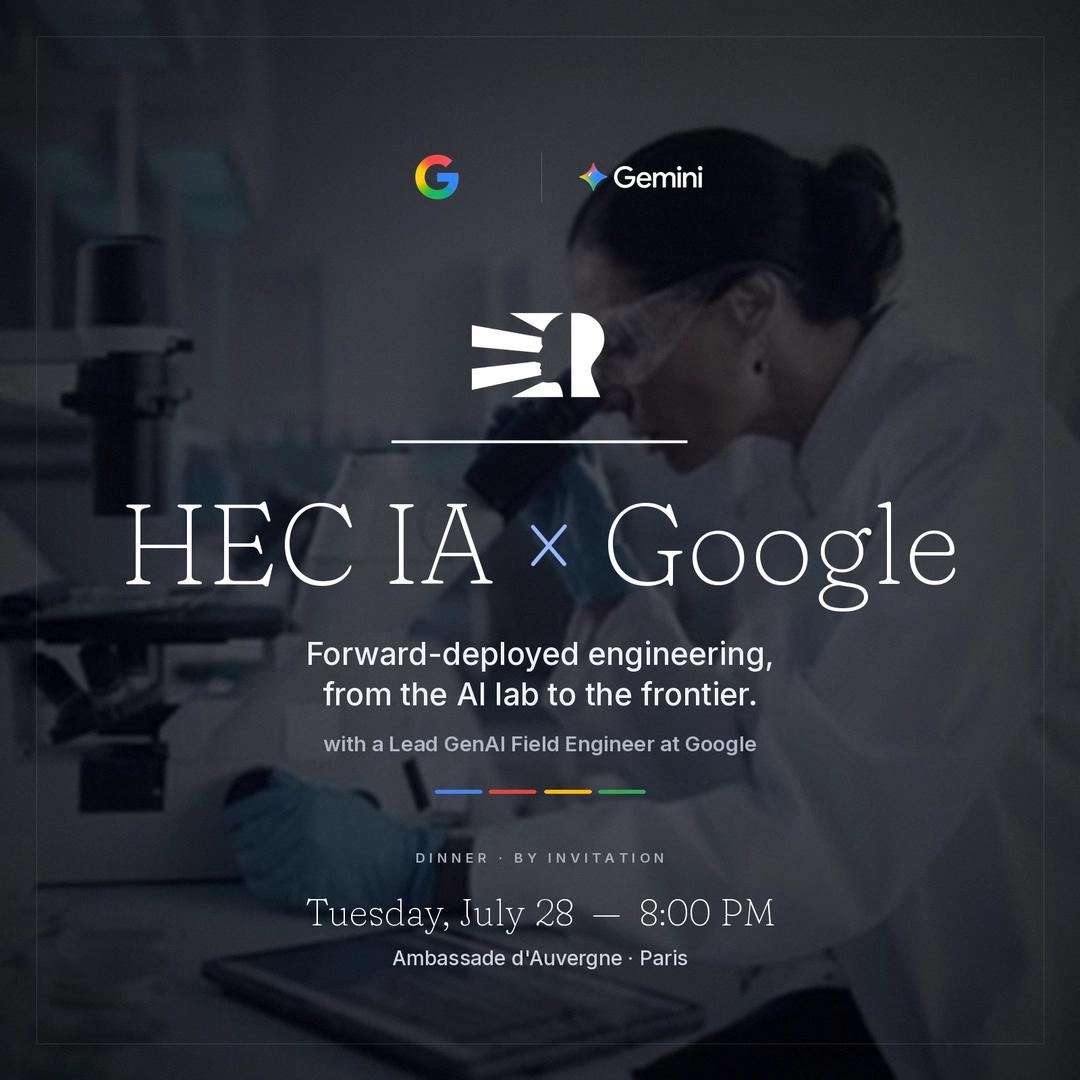 HEC IA × Google : AI Lab and Frontier Deployment Dinner