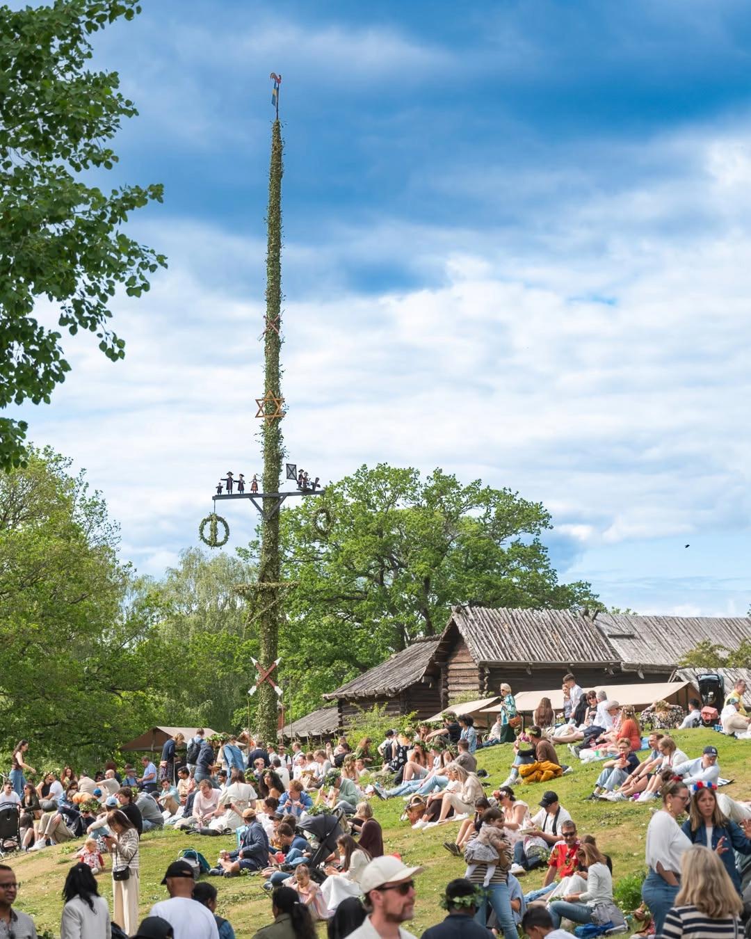 Midsommarfirande på Skansen