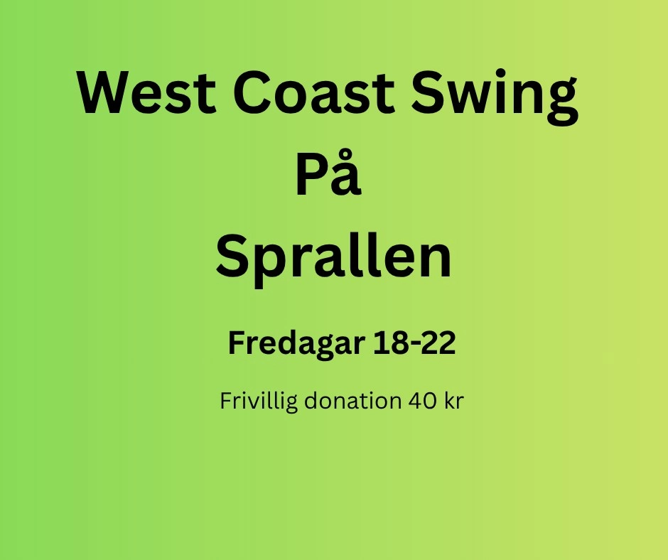 Pröva West Coast Swing i Sommar På Sprallen