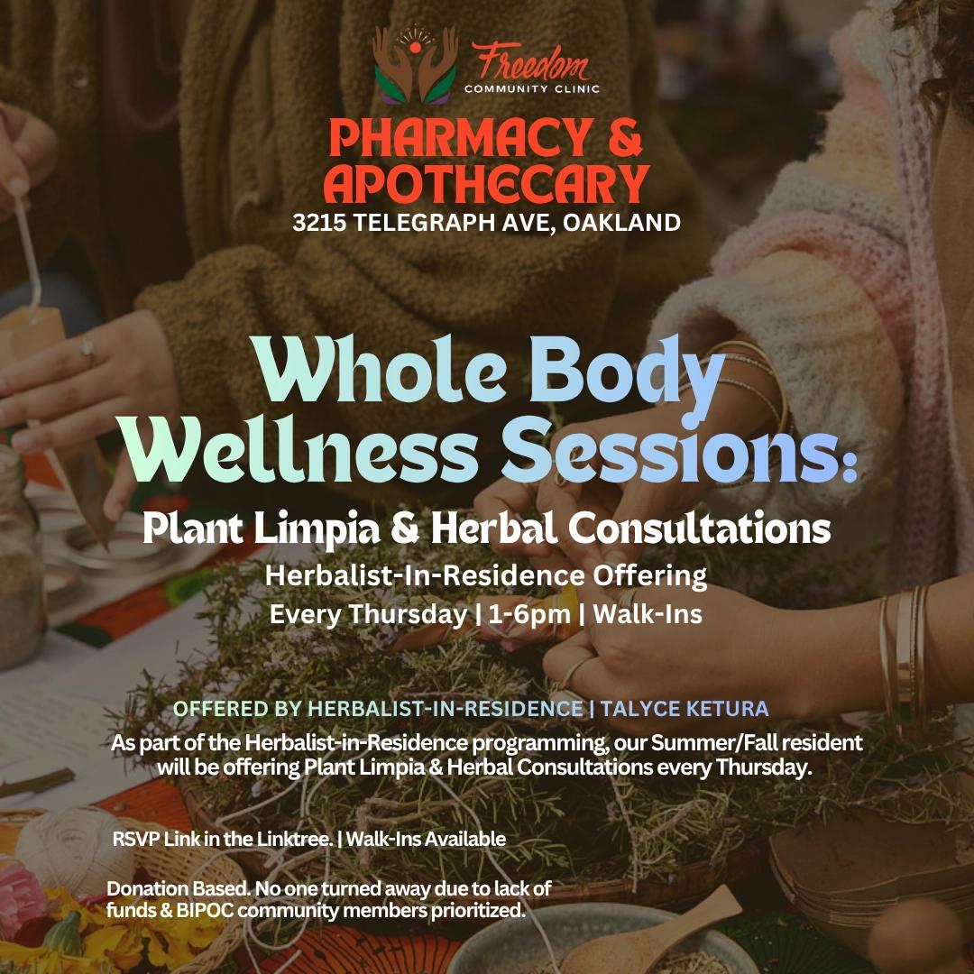 Whole Body Wellness Sessions: 1-on-1 Plant Limpia & Herbal Consult with Herbalist-in-Residence