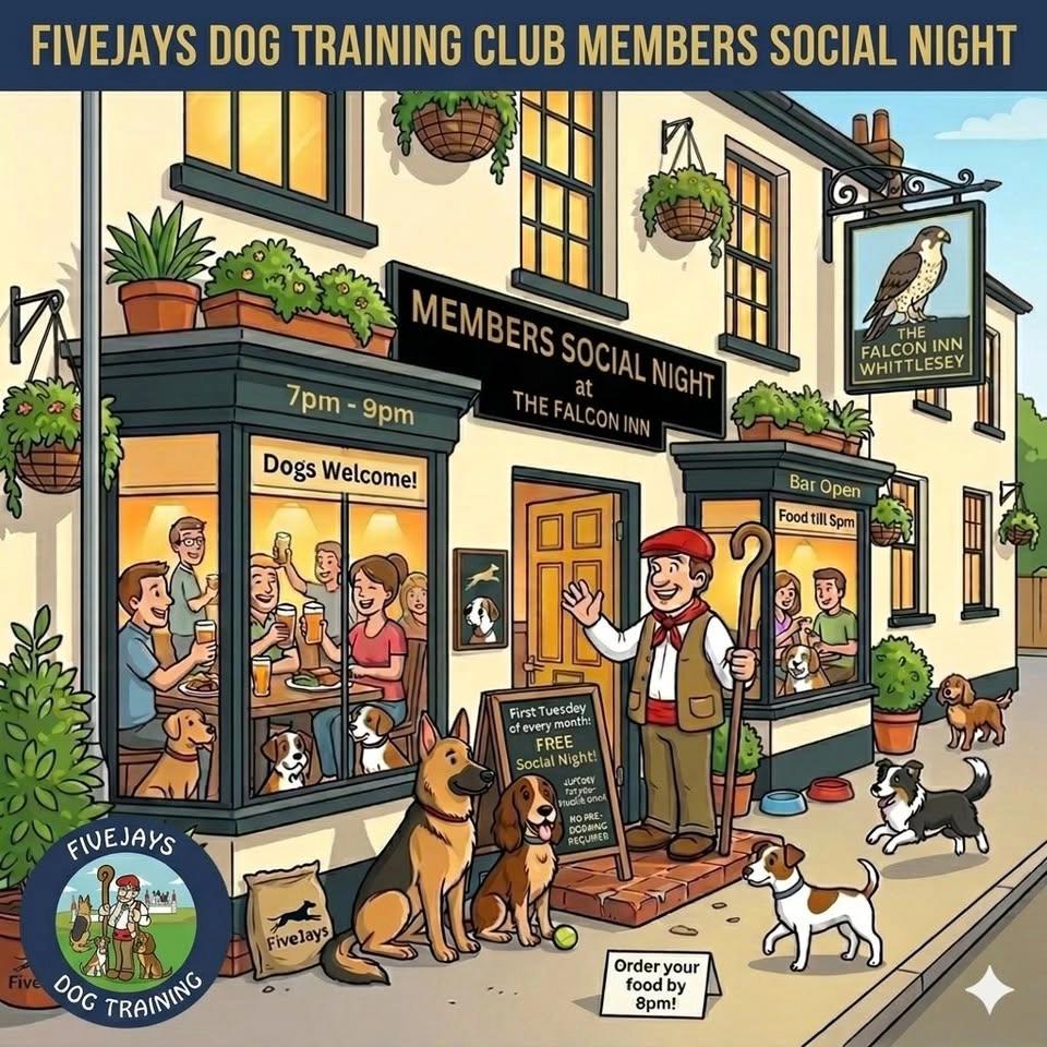 Monthly Members’ Social at The Falcon Inn 🐾