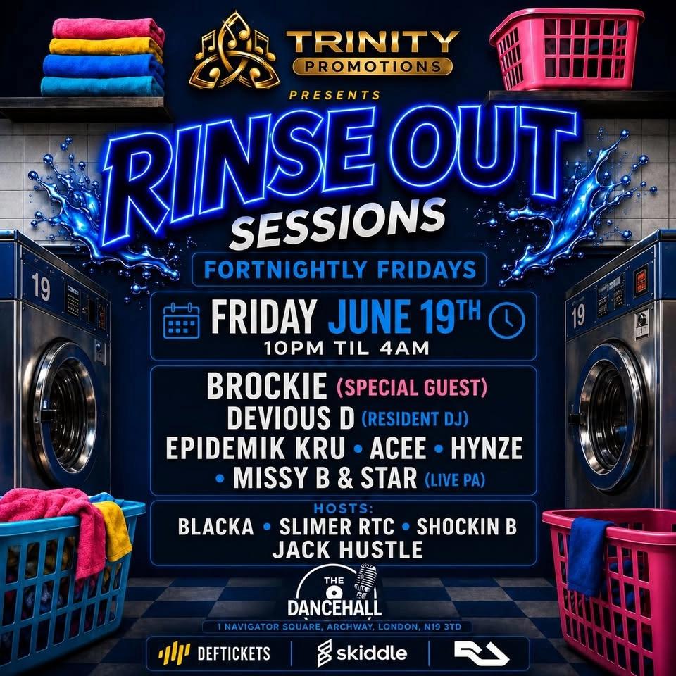 Rinse Out Sessions with DJ Brockie - Friday June 19th