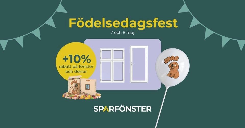 Födelsedagsfest hos Sparfönster