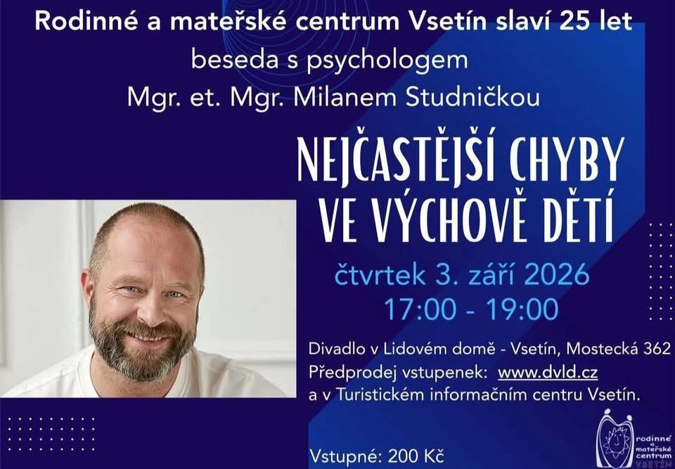 Beseda s psychologem Mgr. et. Mgr. Milanem Studničkou
