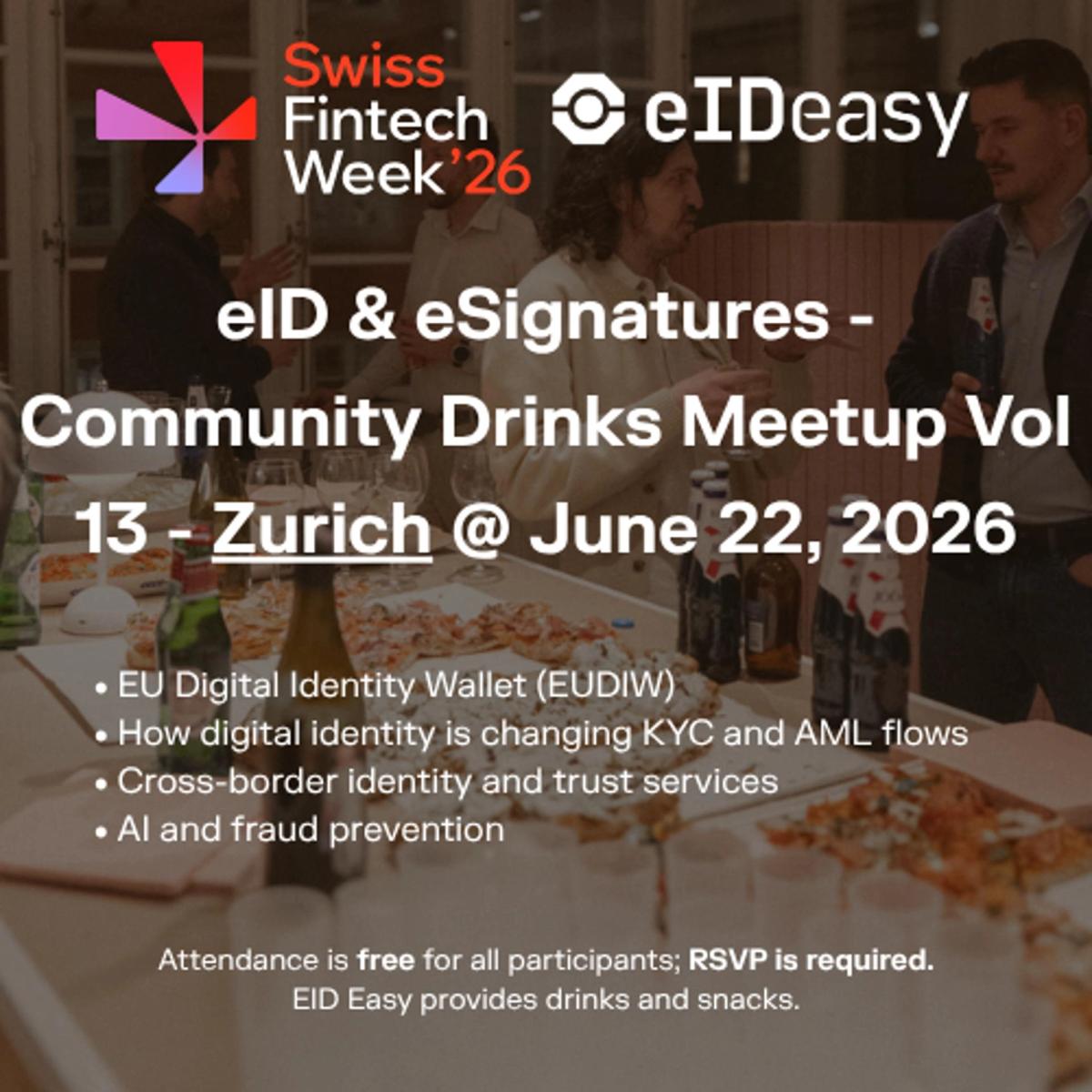 eID & eSignatures - Community Drinks Meetup Vol 13 - Zurich @ June 22, 2026