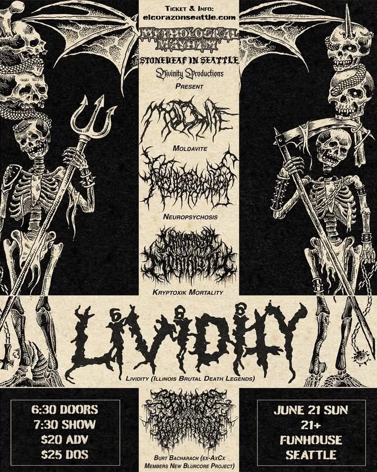 Lividity (Illinois Old School Brutal Death) / Burt Bacharach (ex AxCx Members)