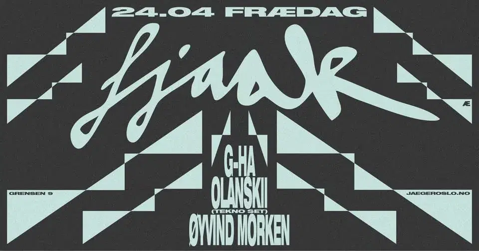 Frædag: FJAAK + g-HA + Olanskii (Tekno set) + Øyvind Morken