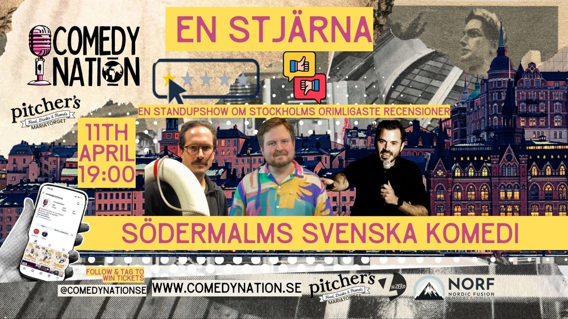 Stjärna En standupshow om Stockholms orimligaste recensione