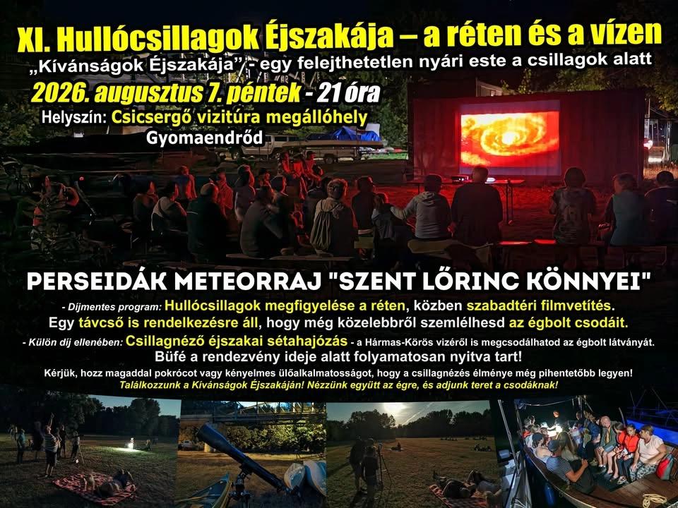 XI. Hullócsillagok Éjszakája - a réten és a vízen