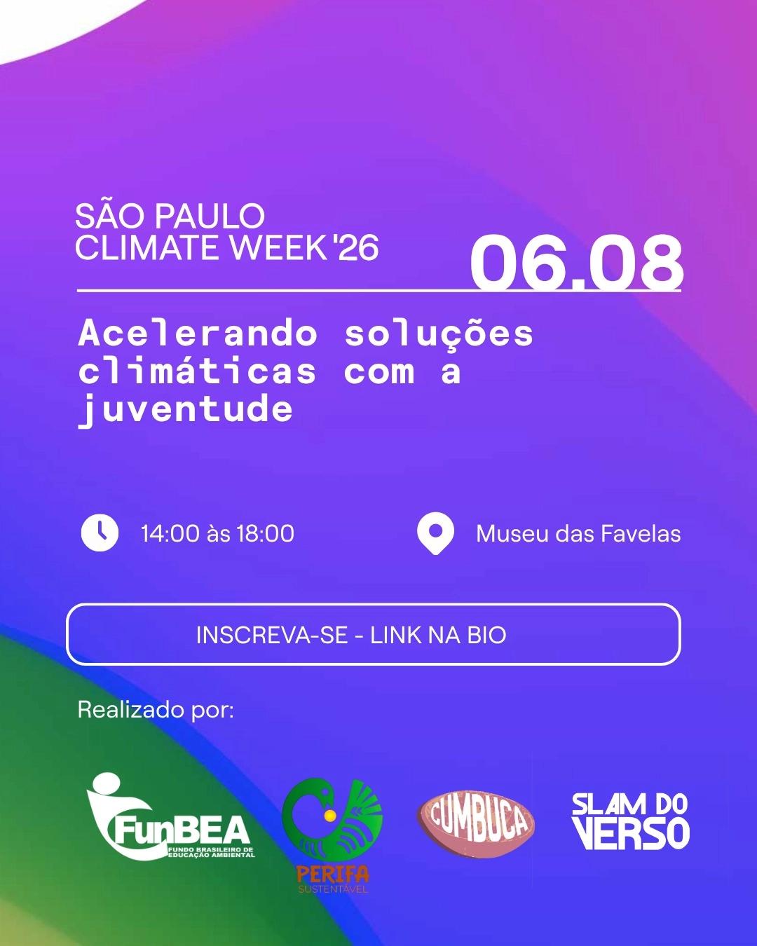 São Paulo Climate Week 2026: Acelerando soluções climáticas com a juventude