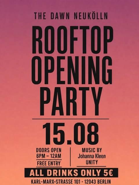 Rooftop Opening Party – The Dawn Neukölln