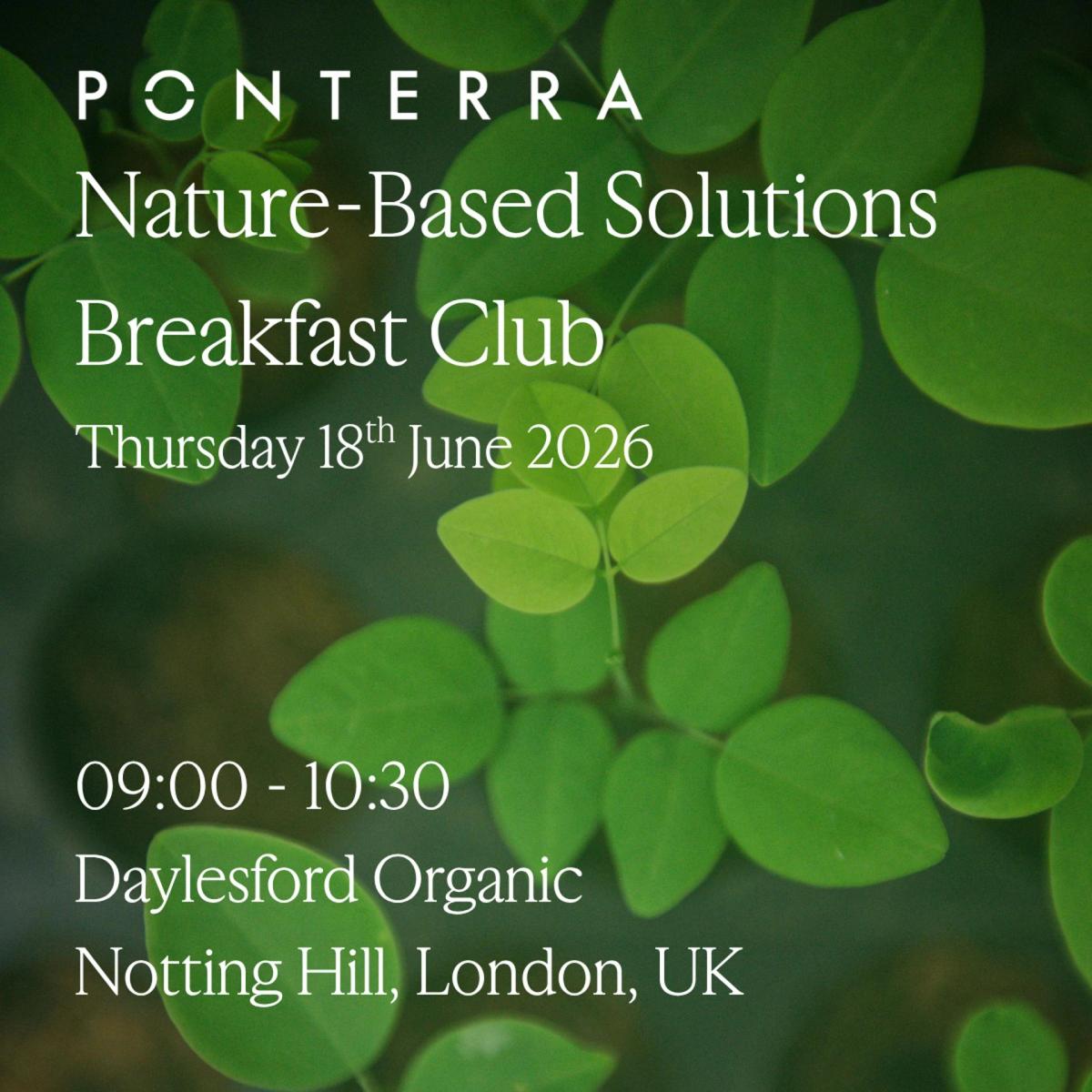 Ponterra Nature-Based Solutions Breakfast Club