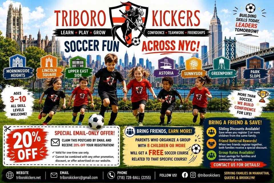TRIBORO KICKERS - Soccer for Kids in Con Edison Field (Astoria)