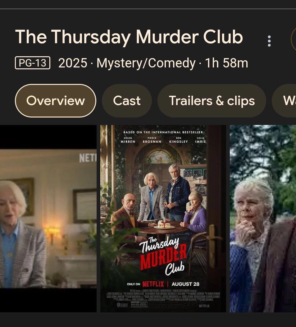 Film Club - Culver City Edition - Title: The Thursday Murder Club