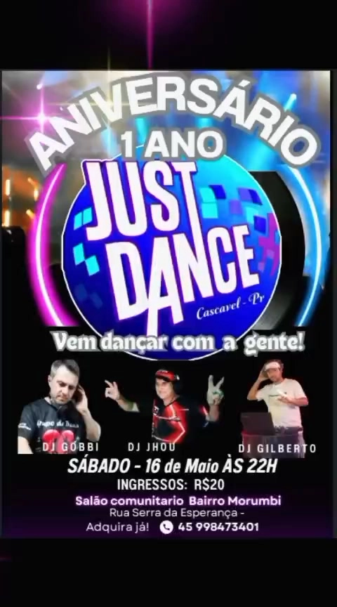 Festa de 1 ano do grupo Just Dance