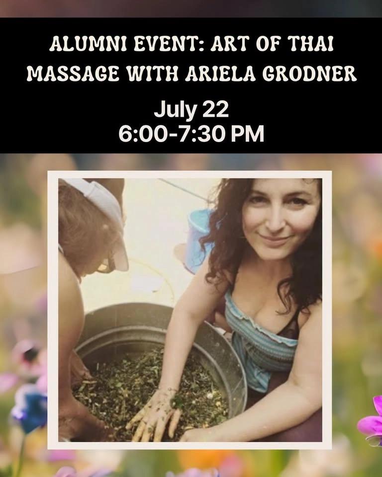 Alumni Event: Art of Thai Massage with Ariela Grodner