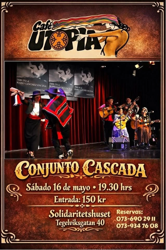 Café Utopía presenta al Conjunto Cascada, folklor chileno en su más pura expresión.