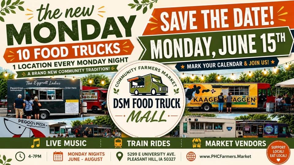 DSM FOOD TRUCK MALL SUMMER MONDAY NIGHTS