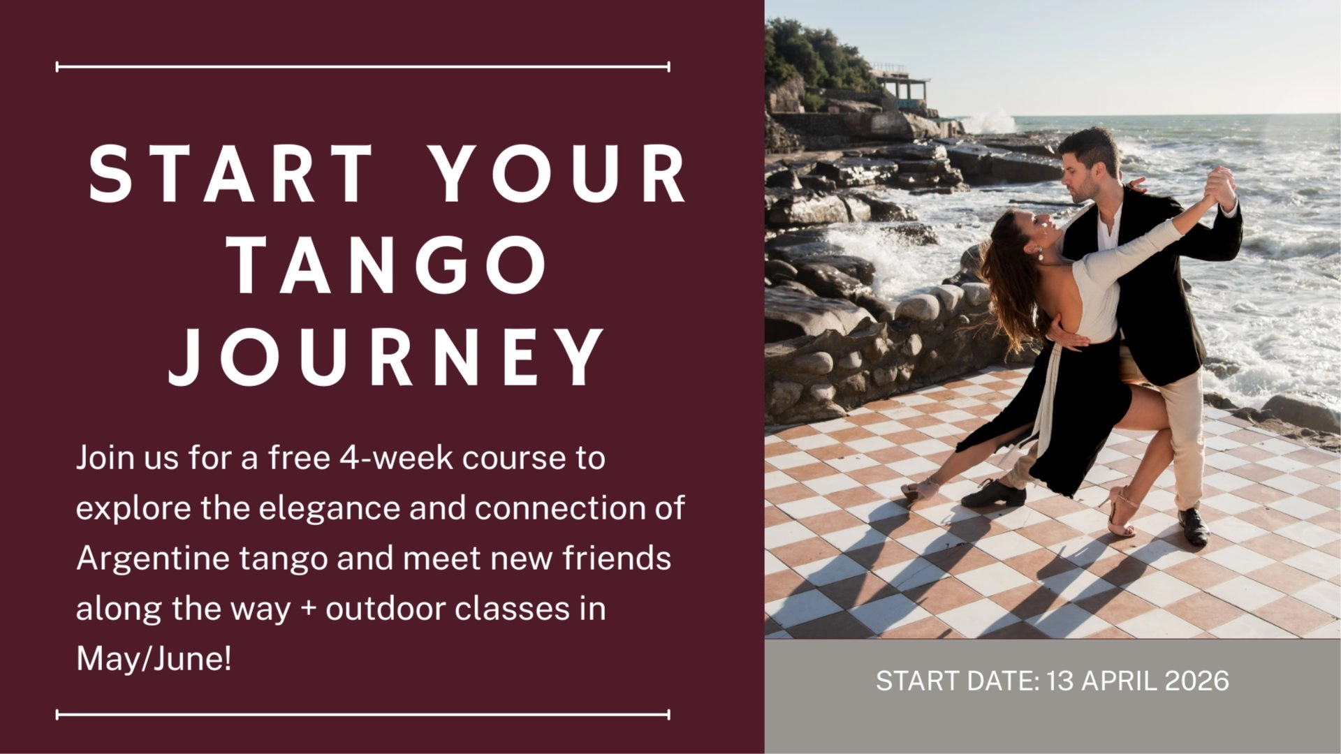 💫 Start Your Tango Journey – Free 4 Week Beginner Course in Argentine Tango 💫