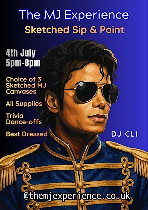 Michael Jackson Sketched Sip & Paint