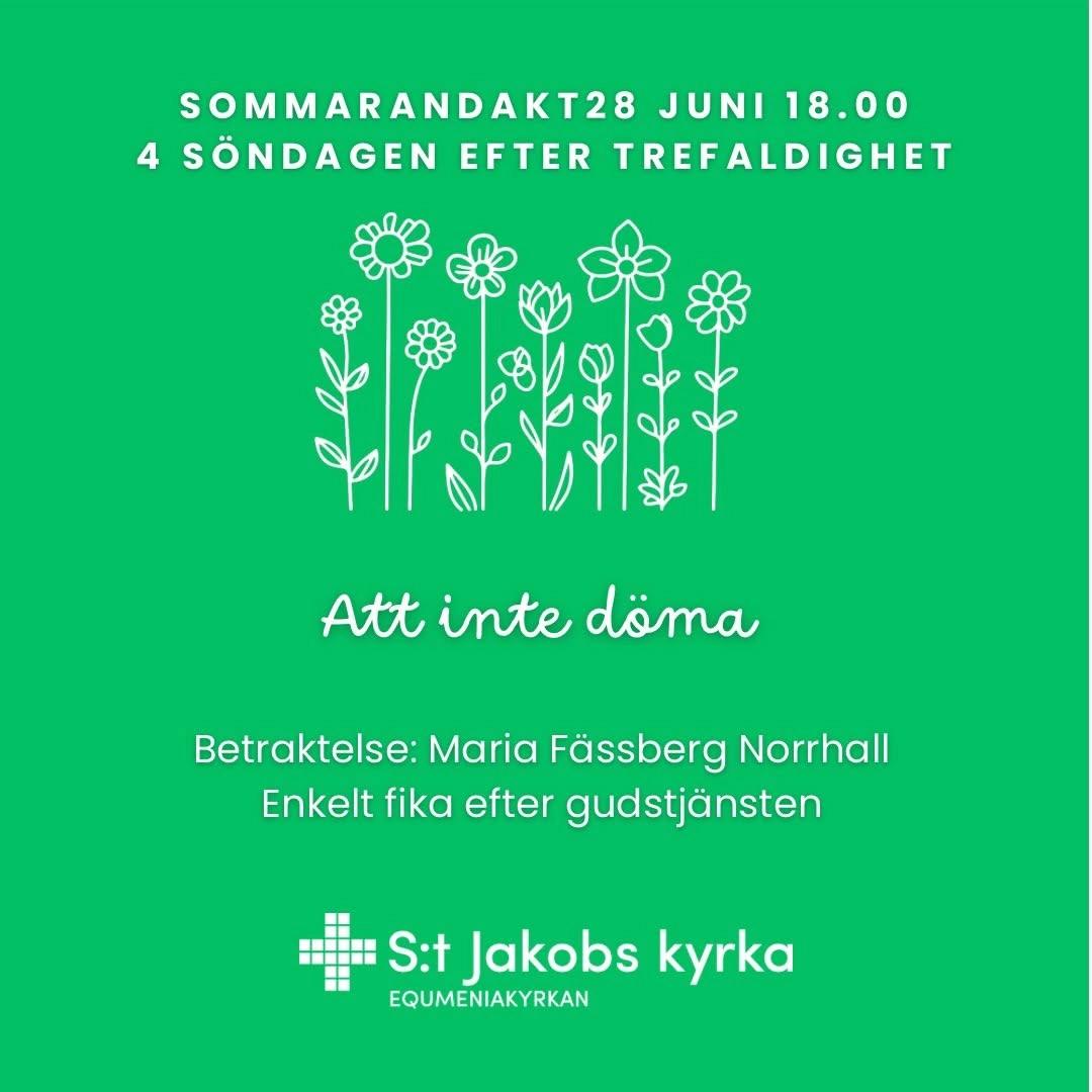Sommarandakt – Att inte döma