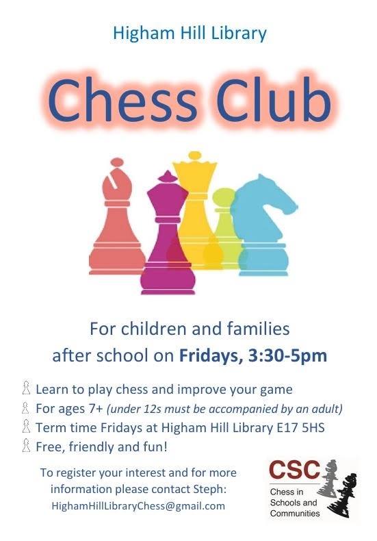Children's Chess Club at Higham Hill Library E17 5HS