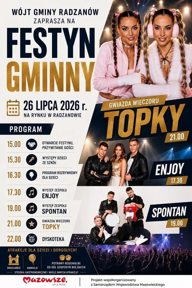 FESTYN GMINNY - 26 LIPCA 2026 r. - Rynek w Radzanowie