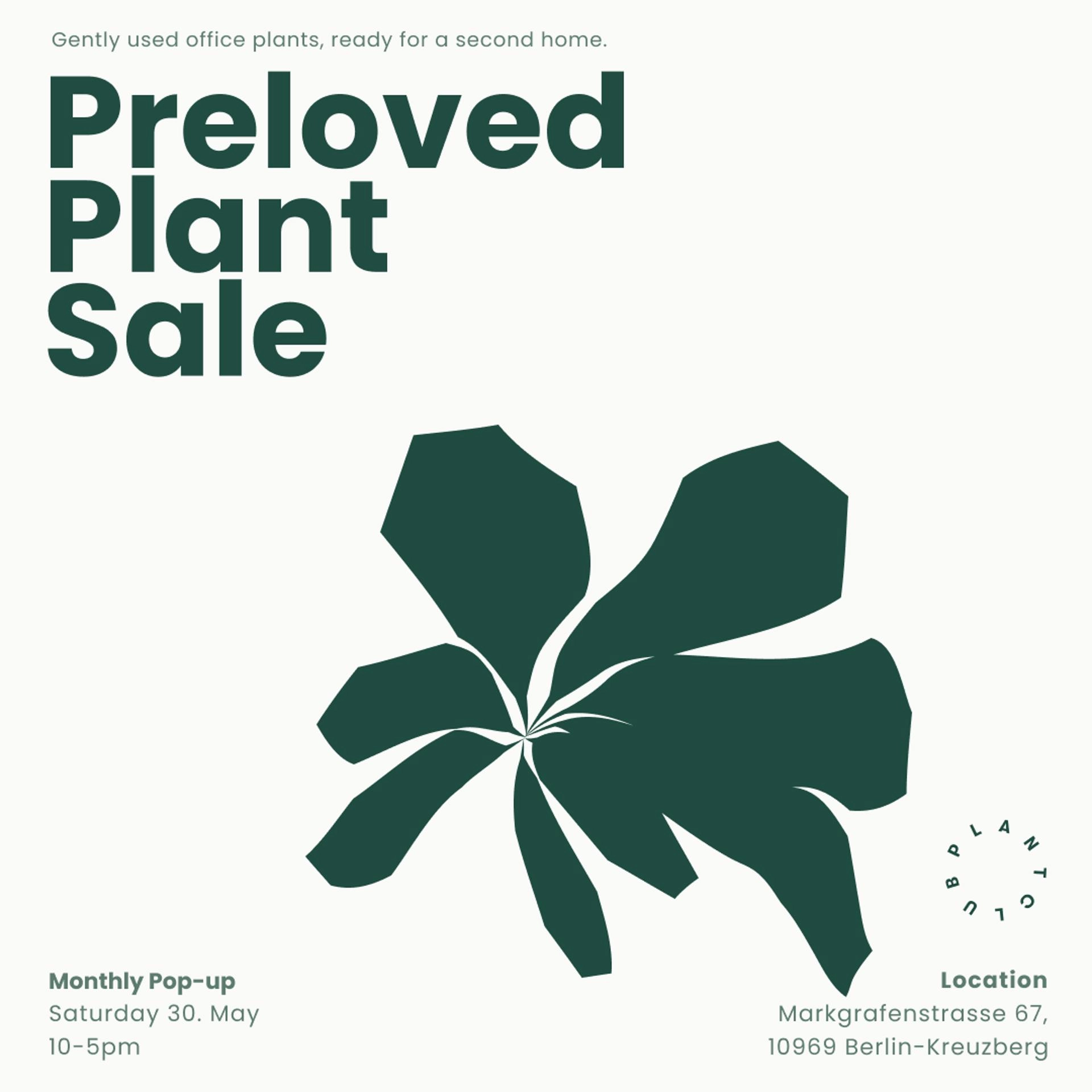Preloved Plant Sale | May!